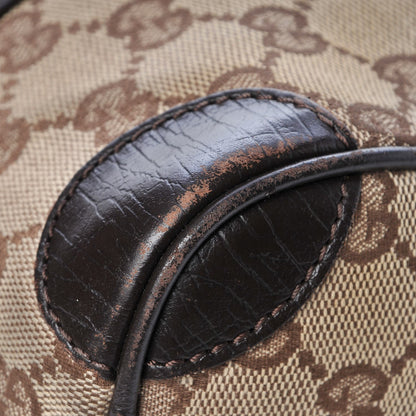 Gucci Monogram Vintage Web Mini Boston Dark Brown 13 of 26