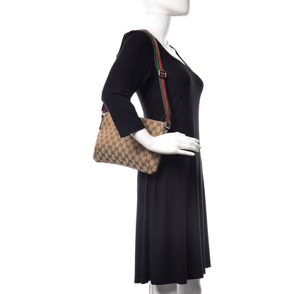 Gucci Monogram Web Small Flat Messenger Crossbody Dark Brown 2 of 10