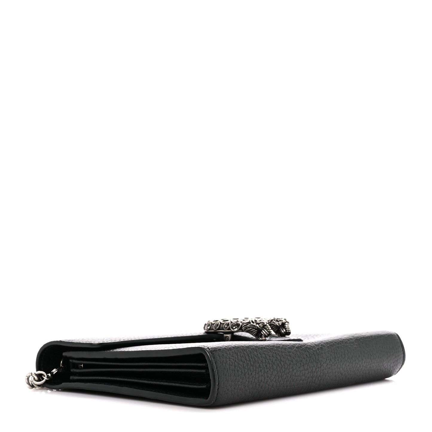 Calfskin Mini Dionysus Chain Wallet Black