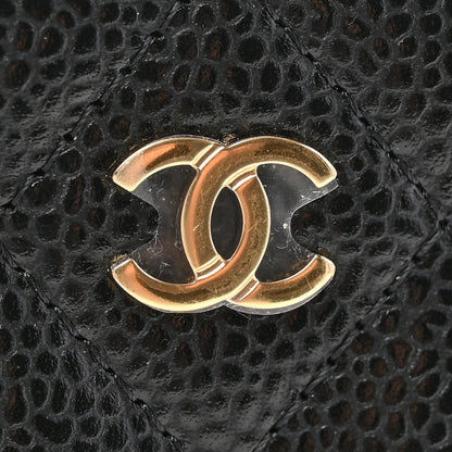 Chanel Caviar Quilted Zip Coin Purse Black 8 of 9