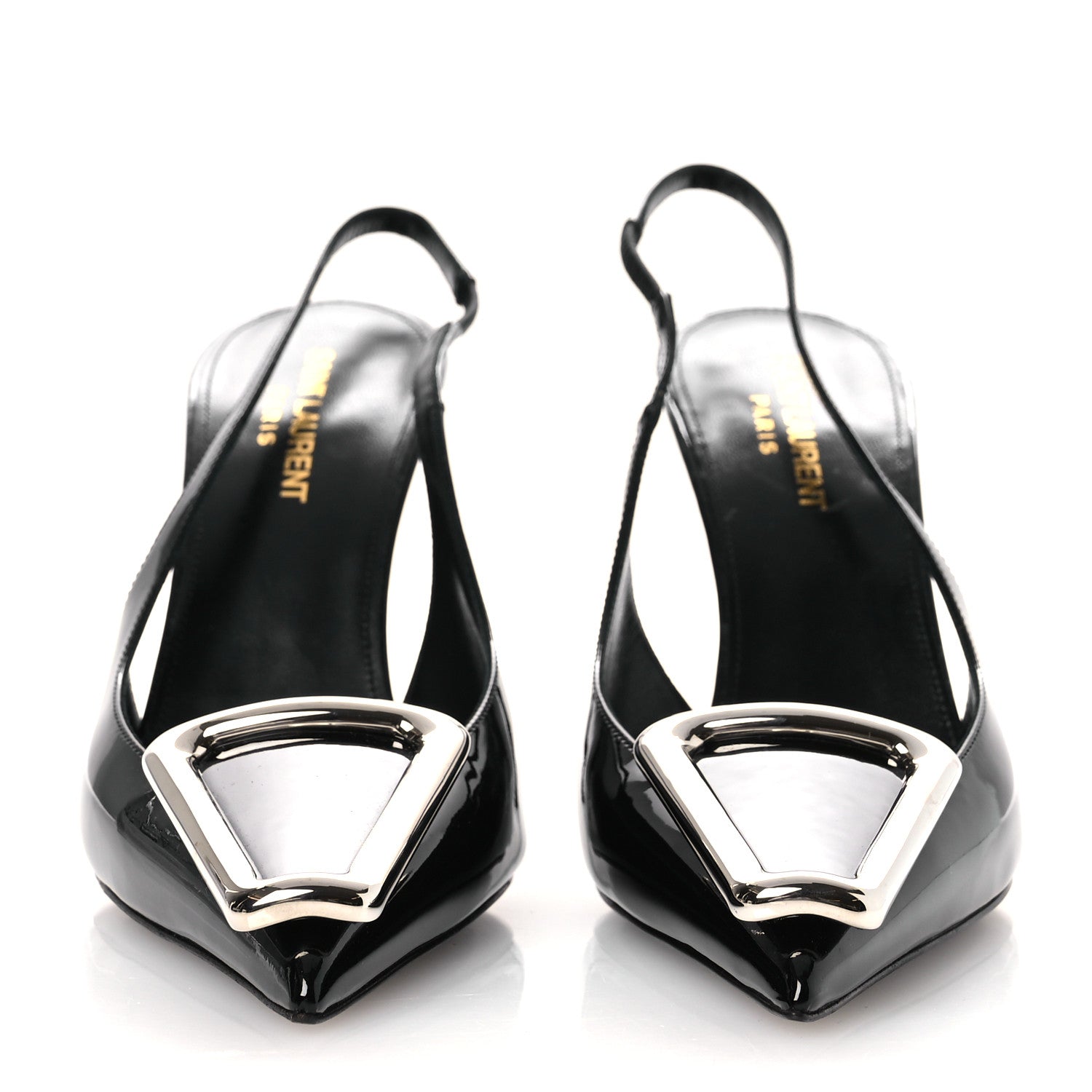 Saint Laurent Vernice Grupy Avenue 95 Slingback Pumps 38 Black 3 of 13