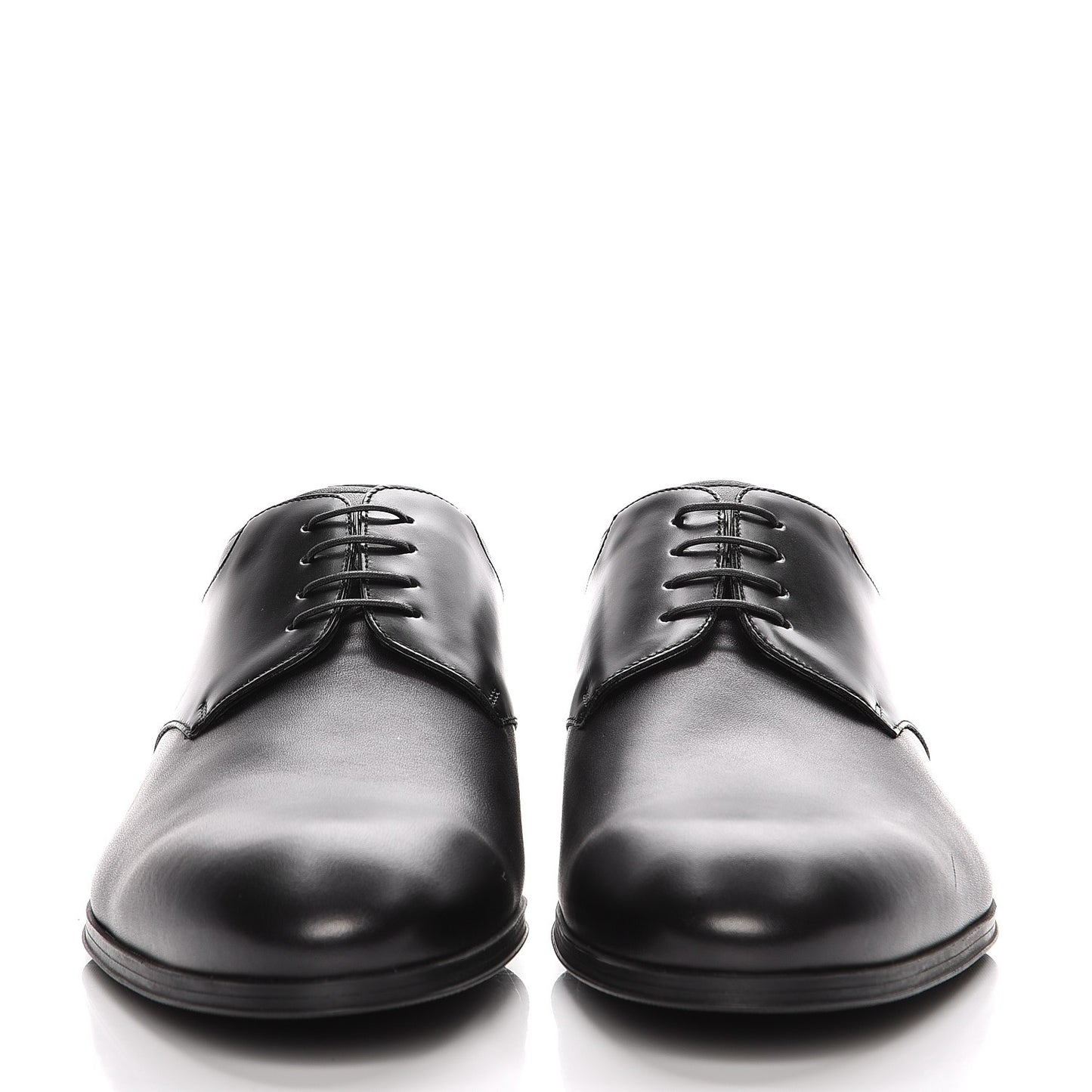 Lambskin Derby Lace Up Shoes 8 Black