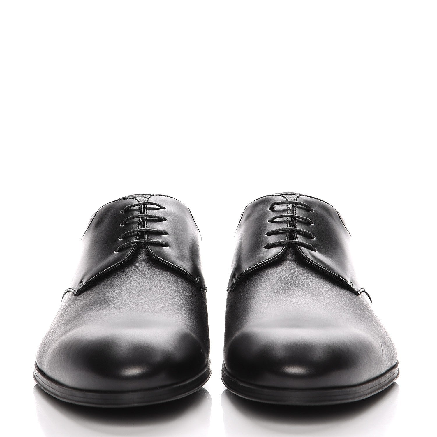 Louis Vuitton Lambskin Derby Lace Up Shoes 8 Black 2 of 8