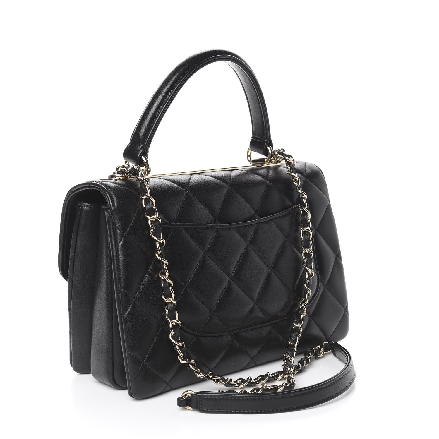 Chanel Lambskin Quilted Small Trendy CC Dual Handle Flap Bag Black 4 of 15
