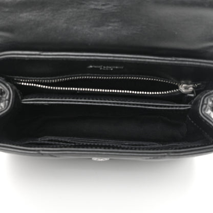 Saint Laurent Calfskin Y Quilted Monogram Toy Loulou Crossbody Bag Black 5 of 16