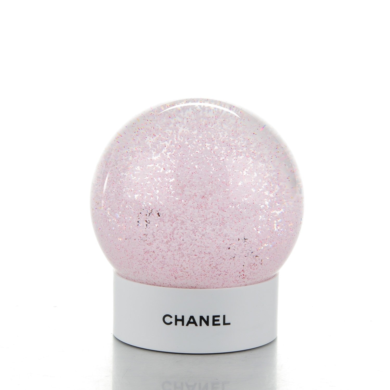 Chanel Glass N°5 Perfume Bottle Snow Globe Pink 4 of 6