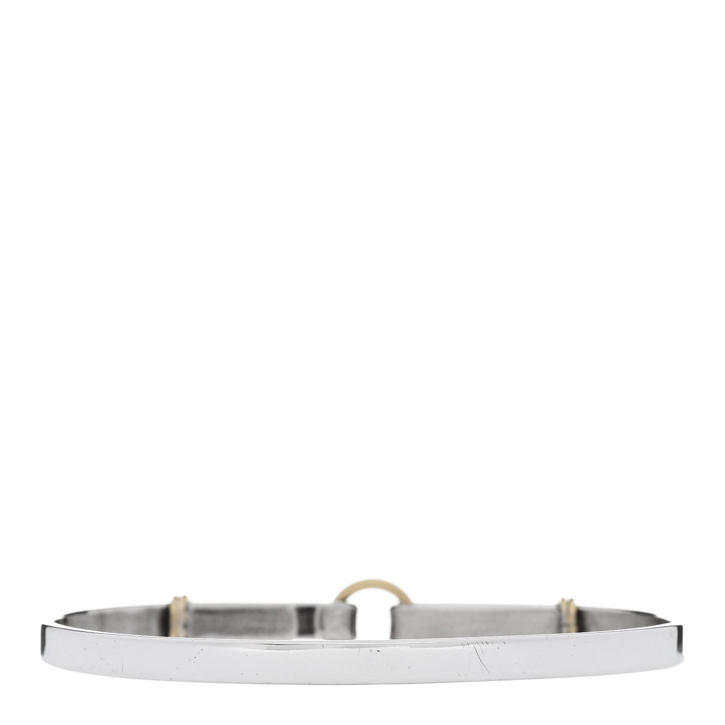 Sterling Silver 18K Yellow Gold Double Loop Bangle Bracelet