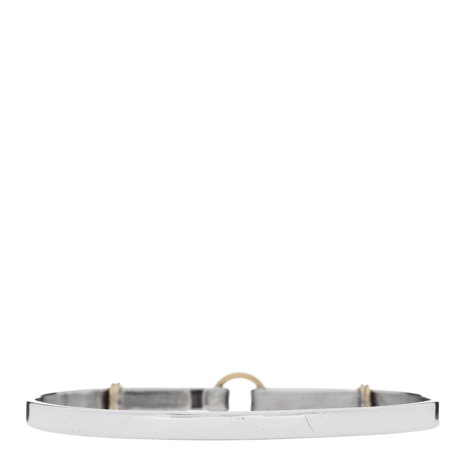 Tiffany Sterling Silver 18K Yellow Gold Double Loop Bangle Bracelet 2 of 3