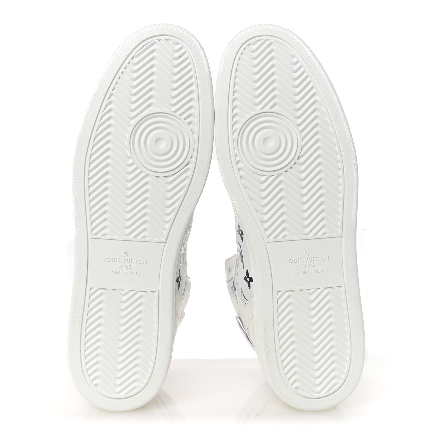 Calfskin Monogram Rivoli High Top Sneakers 10 White