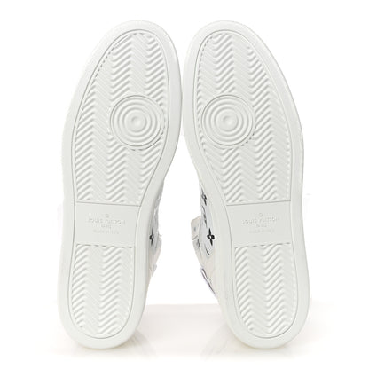 Louis Vuitton Calfskin Monogram Rivoli High Top Sneakers 10 White 6 of 9