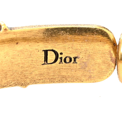 Christian Dior Metal J'Adior Star Hoop Earrings Aged Gold 4 of 4