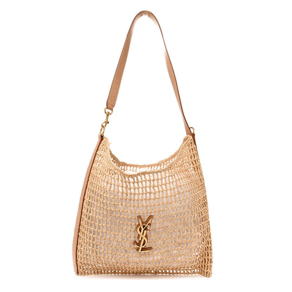 Saint Laurent Raffia Calfskin Oxalis Shoulder Bag Naturale 1 of 13