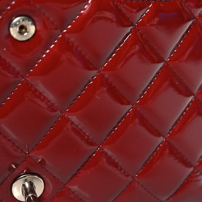 Chanel Patent Quilted Maxi Double Flap Dark Red 10 of 10