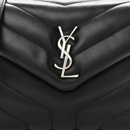 Saint Laurent Calfskin Y Quilted Monogram Toy Loulou Crossbody Bag Black 9 of 13