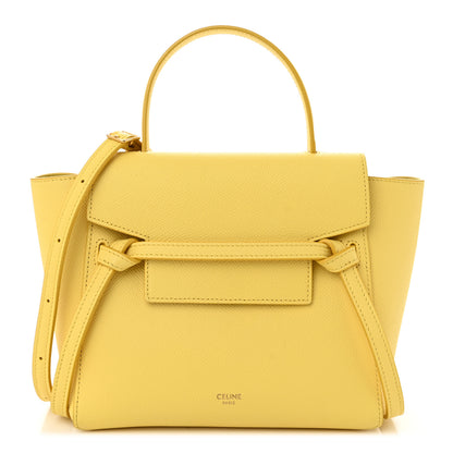 Celine Grained Calfskin Nano Belt Bag Citron 1 of 10