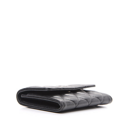 Chanel Lambskin Quilted Flap Card Holder Black 3 of 9