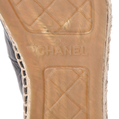 Chanel Lambskin CC Espadrilles 37 Black 7 of 11