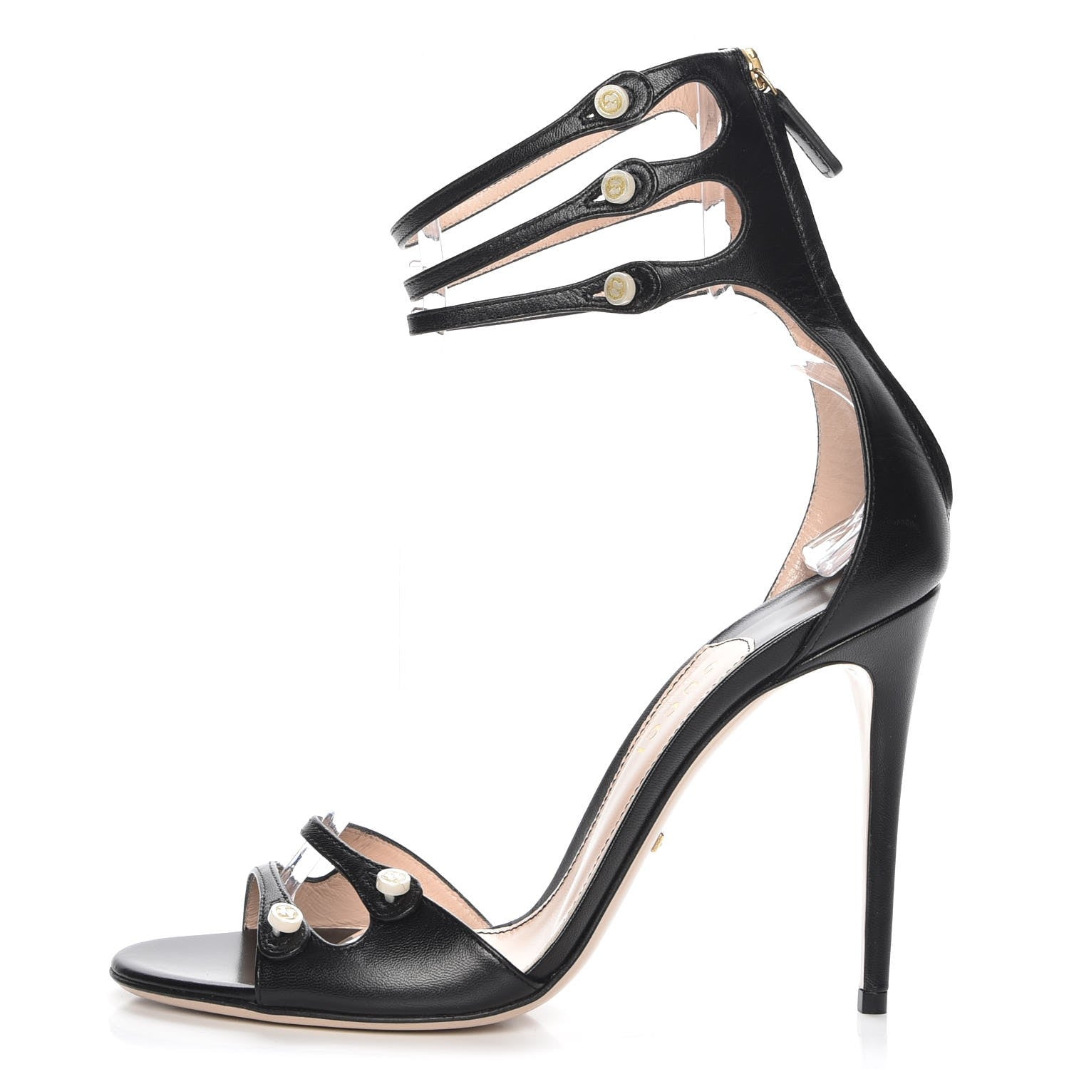 Gucci Malaga Kid Aneta Sandals 38.5 Black 1 of 8