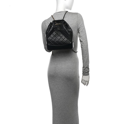 Chanel Aged Calfskin Quilted Gabrielle Backpack Black 2 of 11