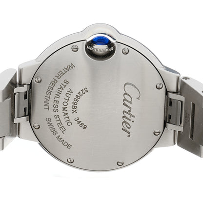 Cartier Stainless Steel 33mm Ballon Bleu De Cartier Automatic Watch 4 of 5