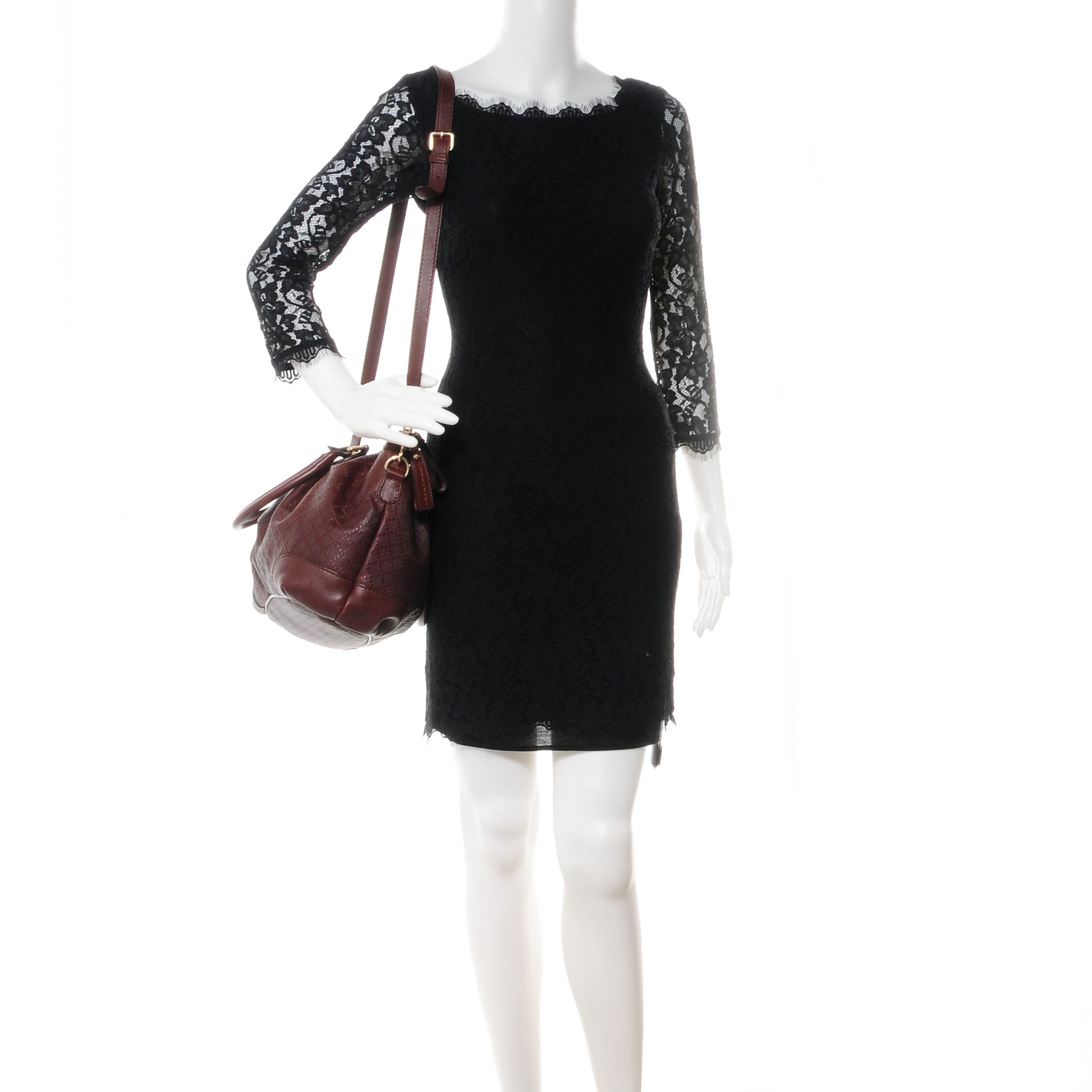 Gucci Leather Diamante Medium Unicef Sukey Top Handle Bag Chocolate 2 of 7