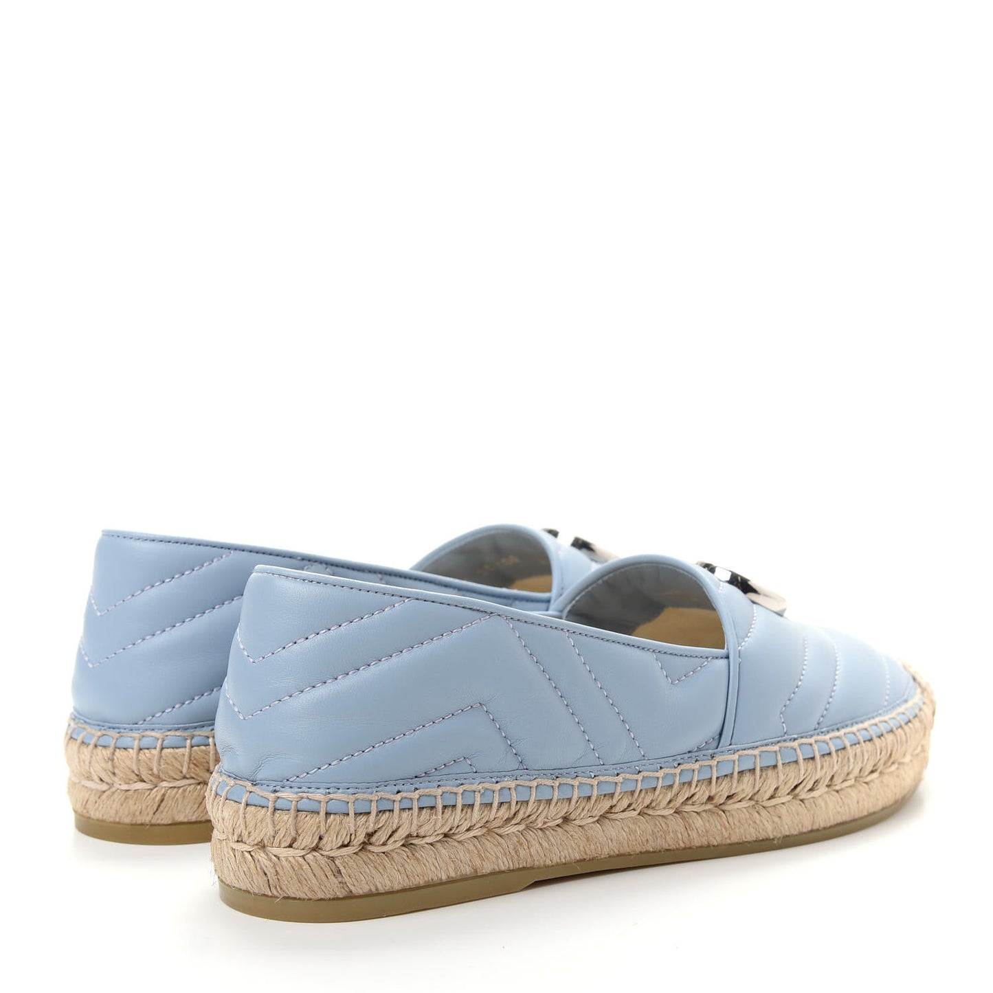 Nappa Matelasse GG Marmont Espadrilles 36 Porcelain Light Blue