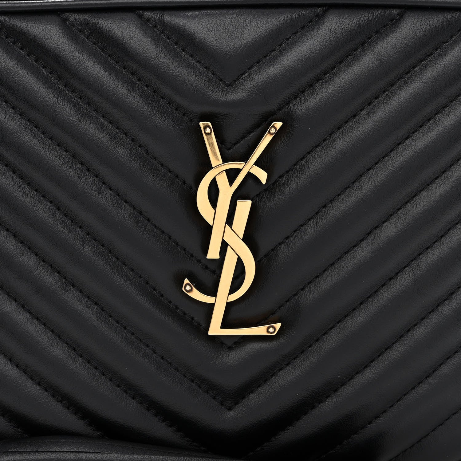 Saint Laurent Calfskin Matelasse Monogram Lou Camera Bag Black 8 of 11