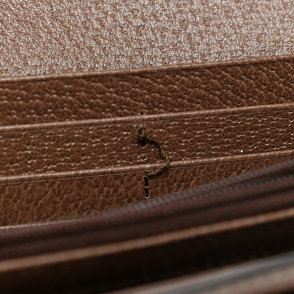 Gucci GG Supreme Monogram Web Ophidia Continental Wallet Brown 10 of 11
