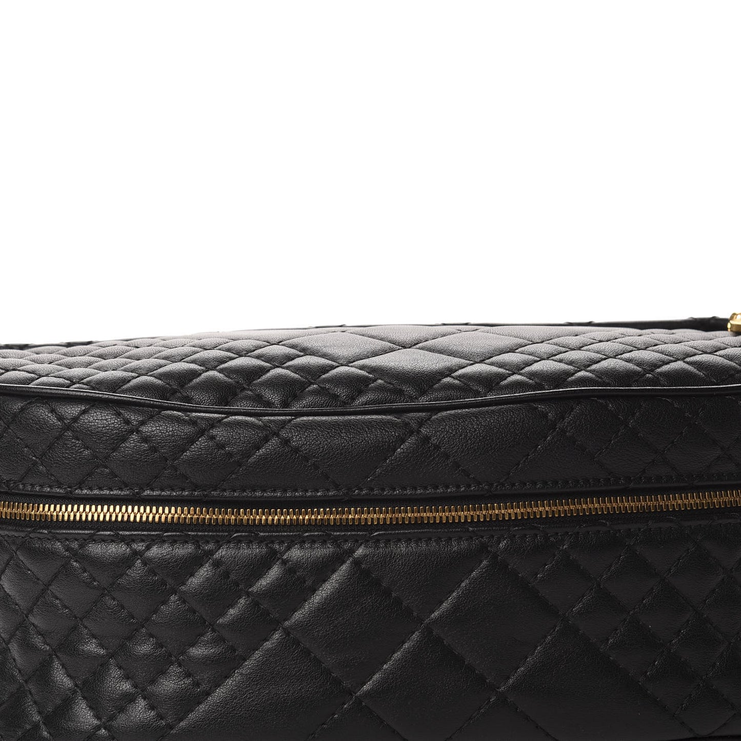 Calfskin Quilted Icon Belt Bag Black