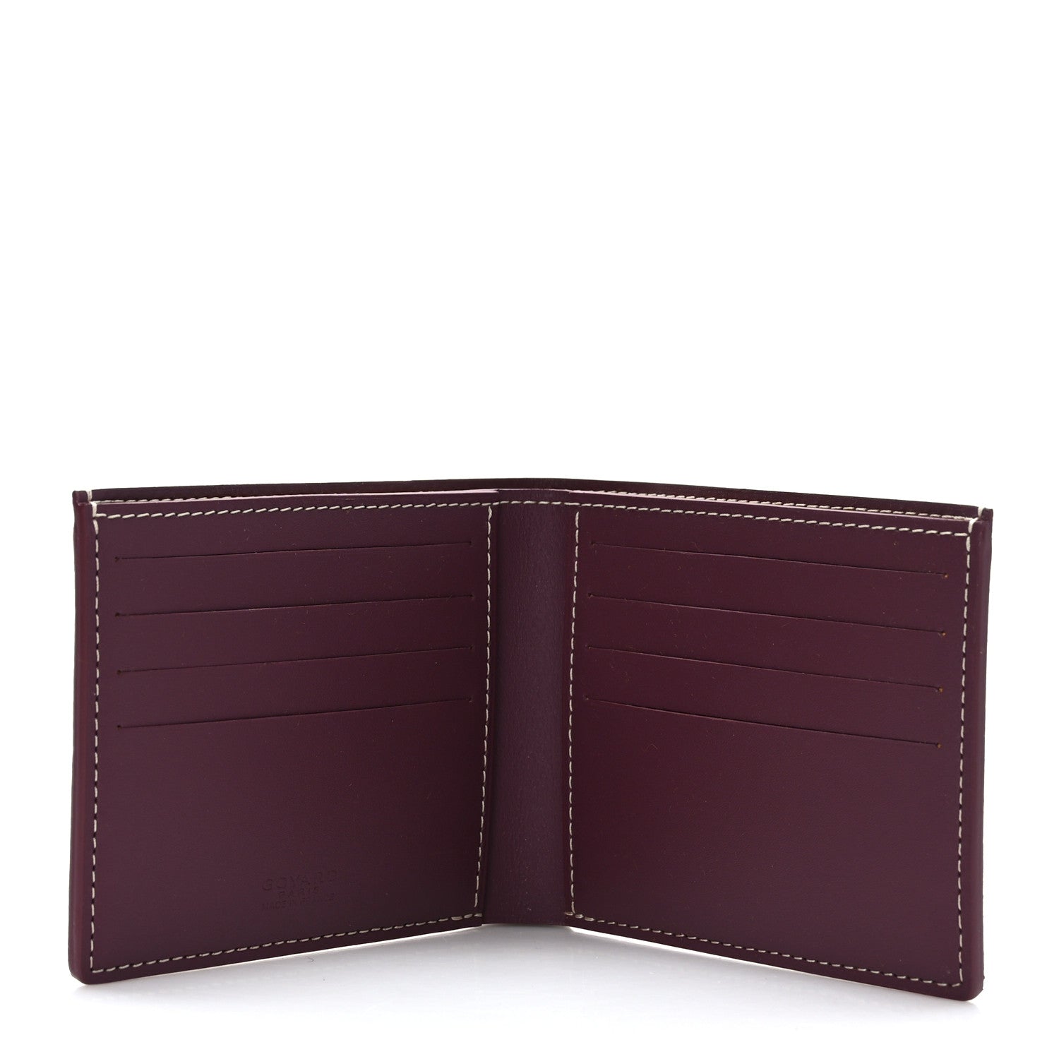 Goyard Goyardine Bi-Fold Victoire PM Wallet Burgundy 5 of 6