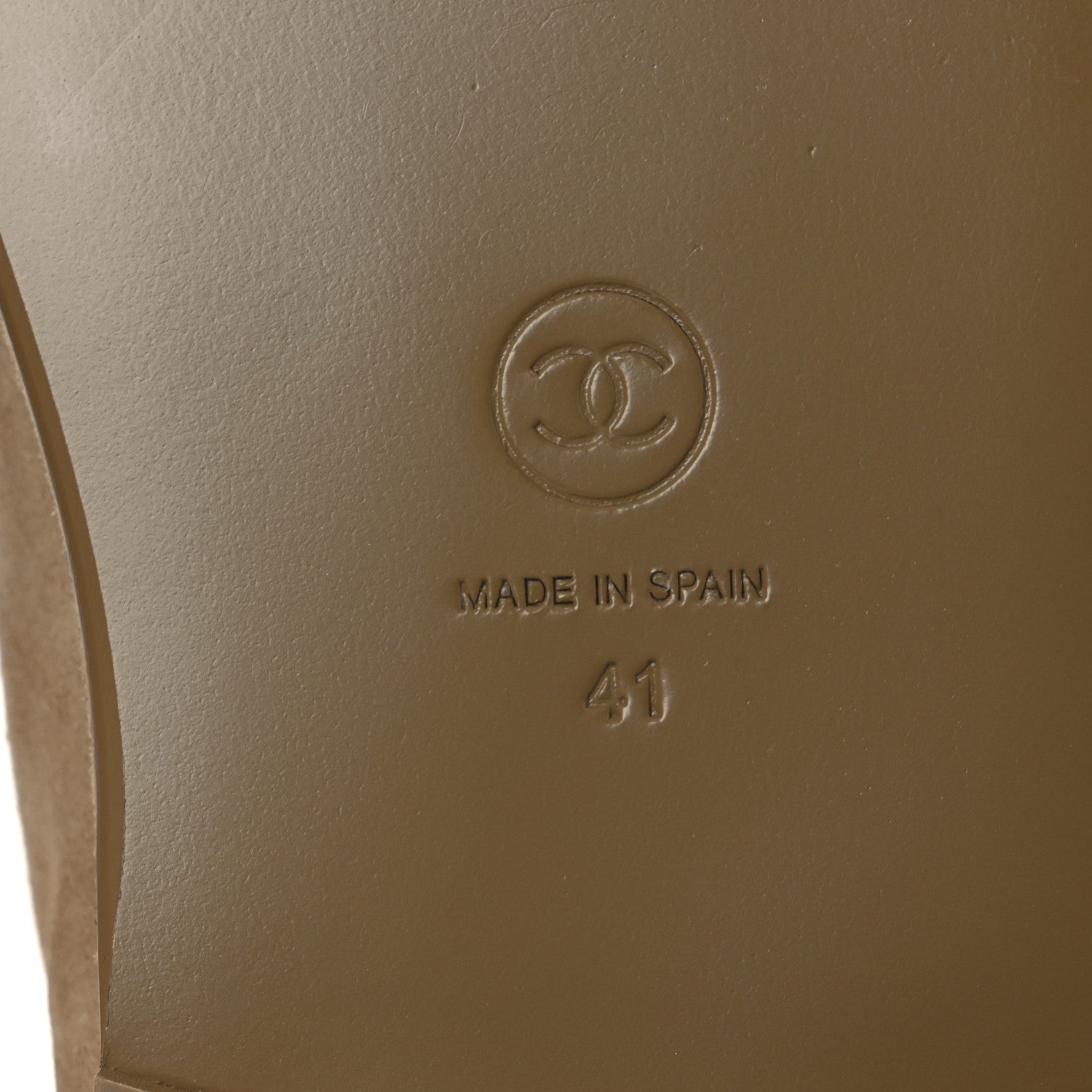 Chanel Suede Calfskin CC Loafers 41 Dark Beige 8 of 12