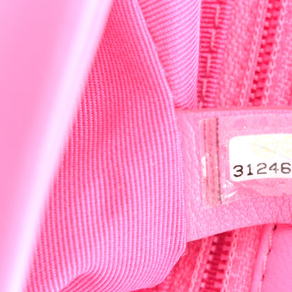 Chanel Shiny Lambskin Quilted Medium Chanel 19 Flap Neon Pink 6 of 10