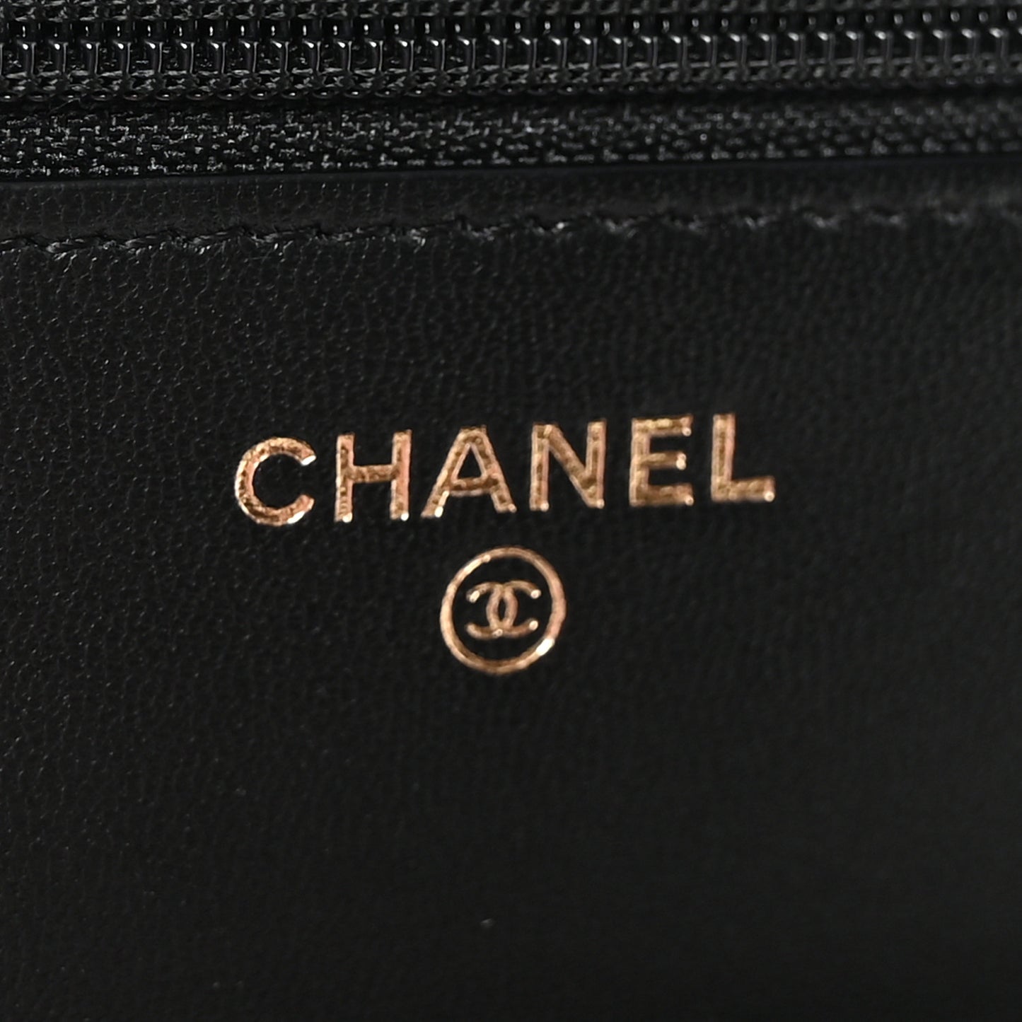 Lambskin Quilted Pearl Crown Wallet On Chain WOC Black