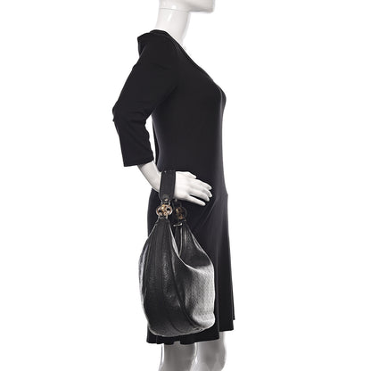 Gucci Guccissima Medium GG Twins Hobo Black 2 of 9