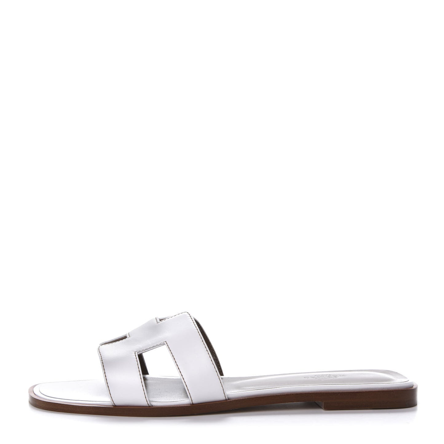 Box Calfskin Oran Sandals 41 White