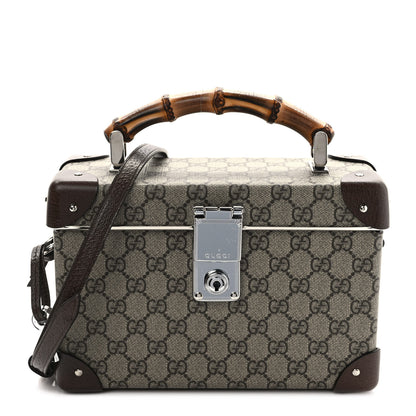 Gucci GG Supreme Monogram Globe-Trotter Beauty Case Brown 1 of 10