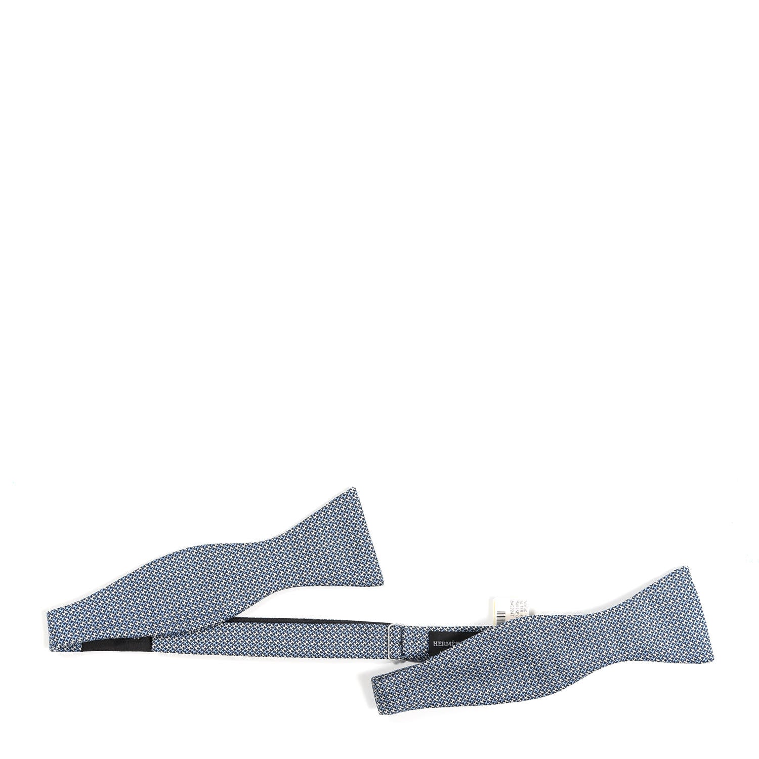Hermes Silk Twilly Alter Ego Etc Bow Tie Marine Azur White 1 of 5