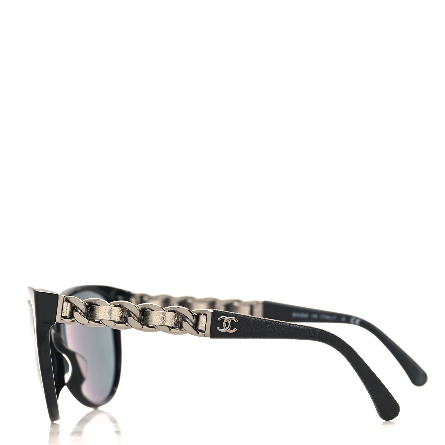 Chanel Cat Eye Chain Polarized Sunglasses 5215-Q Black 3 of 8