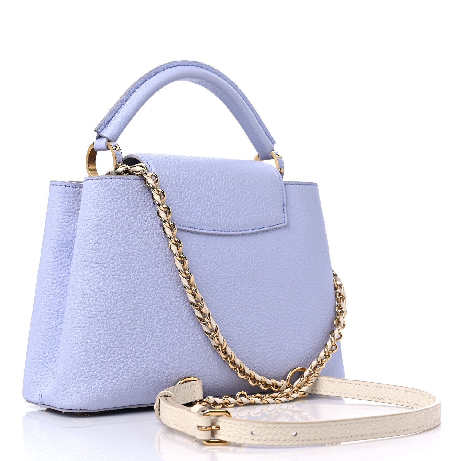Louis Vuitton Taurillon Braided Chain Capucines BB Iris Creme 3 of 11