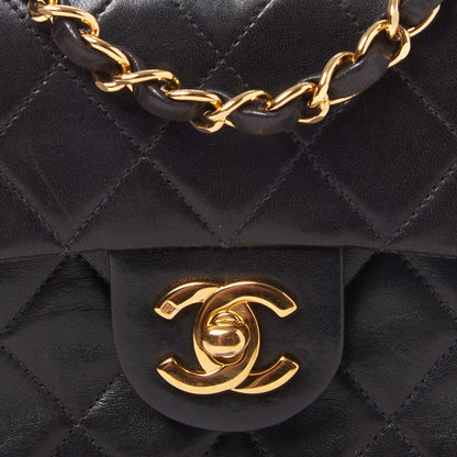 Chanel Lambskin Quilted Mini Square Flap Black 7 of 9
