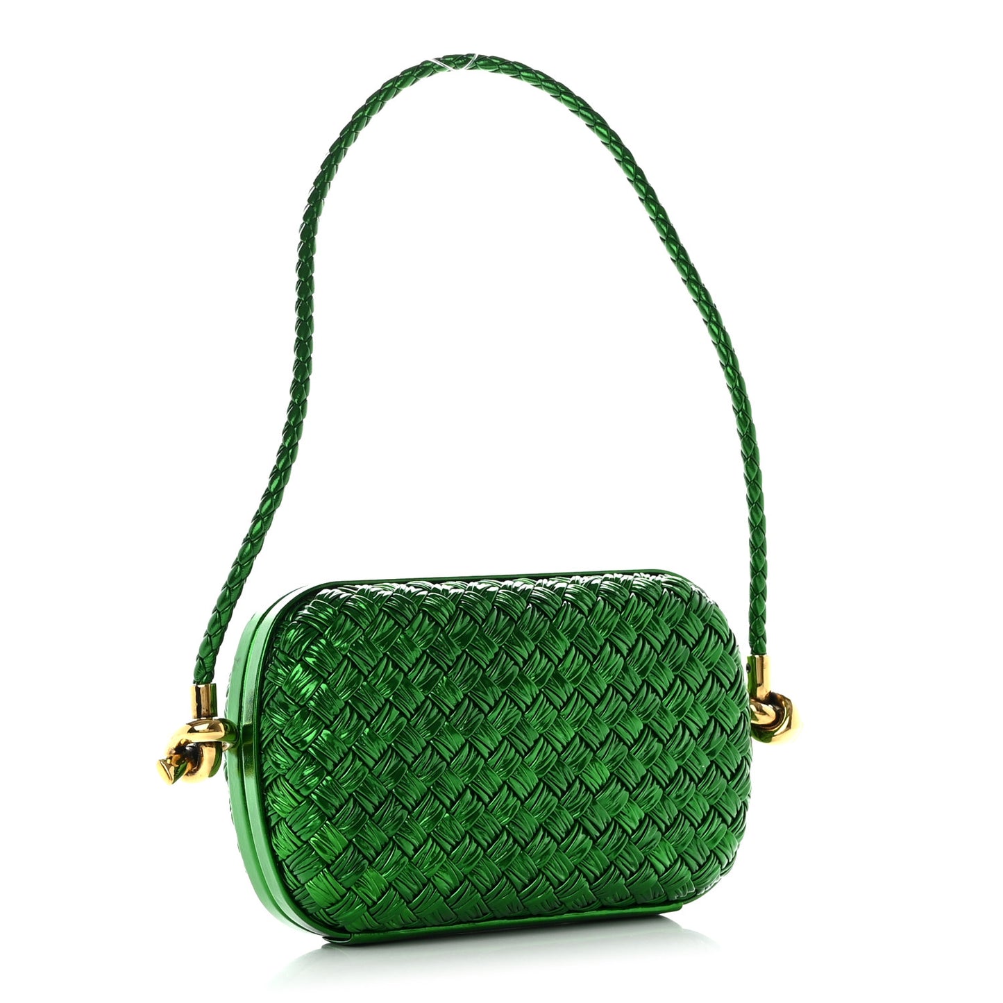 Metallic Calfskin Intrecciato Knot On Strap Envy