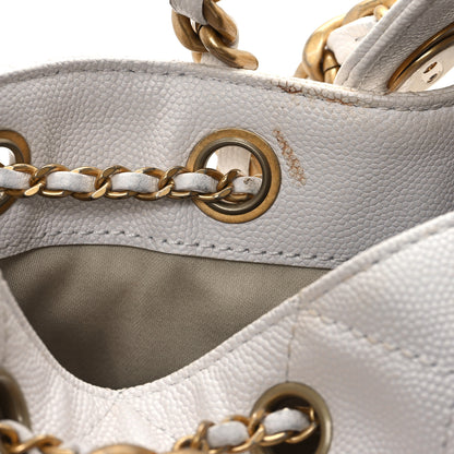 Chanel Caviar Quilted Small Chanel 25 Handbag White 11 of 12