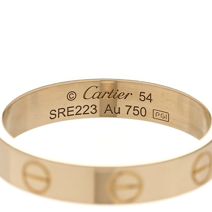 Cartier 18K Yellow Gold 3.5mm LOVE Wedding Band Ring 54 7 4 of 6