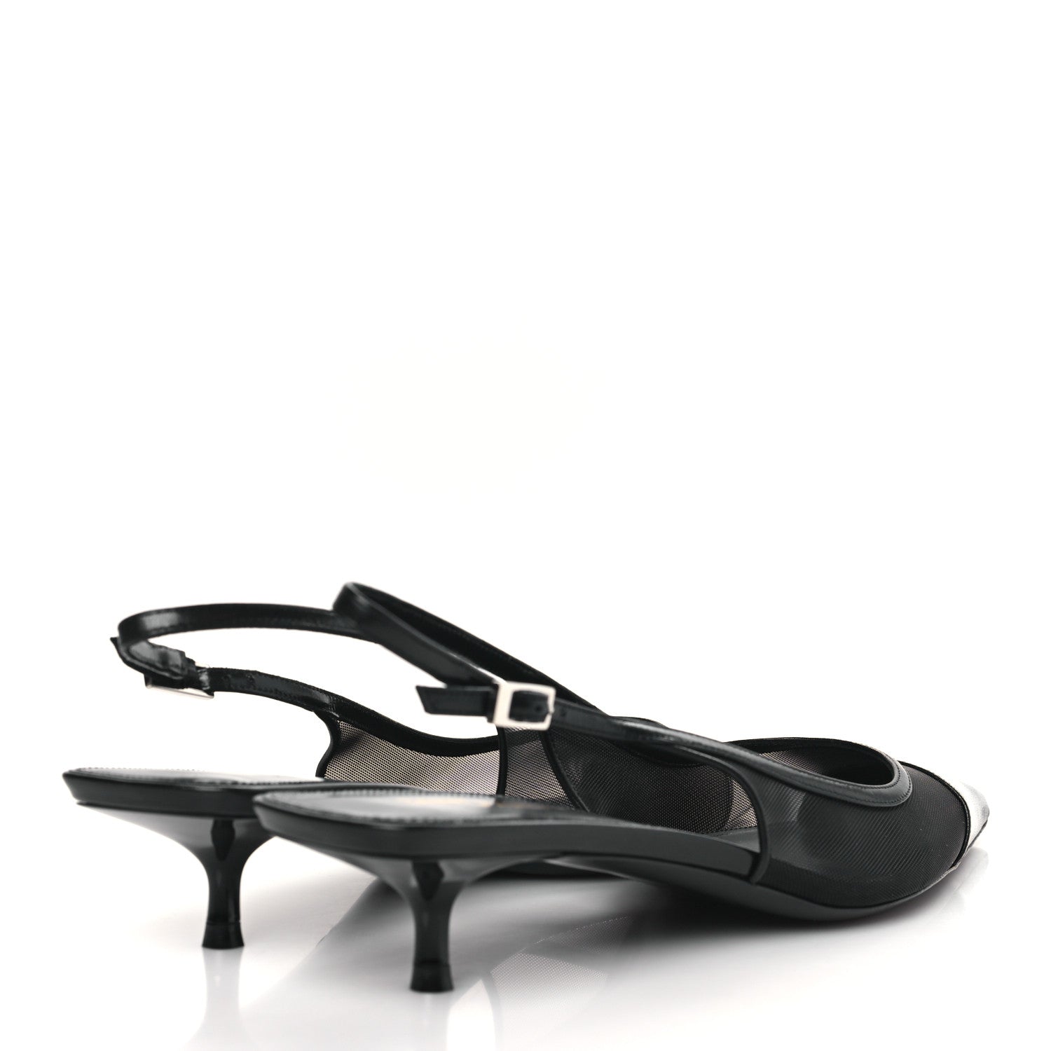 Saint Laurent Mesh Oxalis Slingback 30 Pumps 39.5 Black 4 of 8