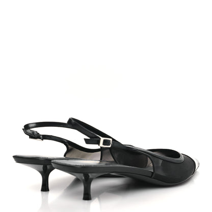 Saint Laurent Mesh Oxalis Slingback 30 Pumps 39.5 Black 4 of 8
