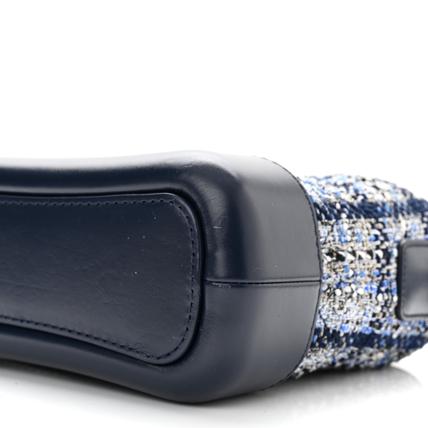 Chanel Tweed Calfskin Small Gabrielle Hobo Blue 10 of 10
