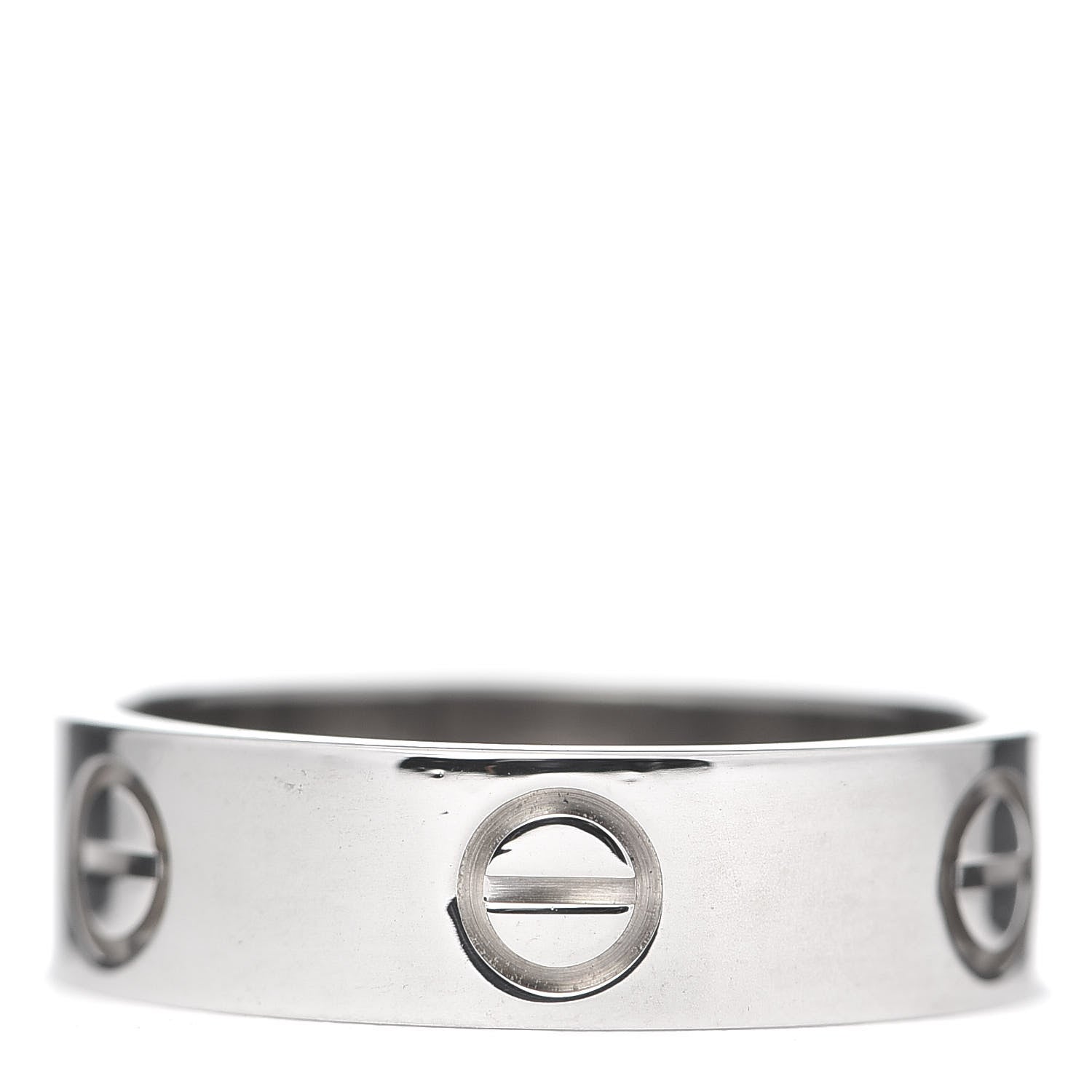 Cartier 18K White Gold 5.5mm LOVE Ring 55 7.25 3 of 4