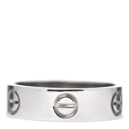 Cartier 18K White Gold 5.5mm LOVE Ring 55 7.25 3 of 4