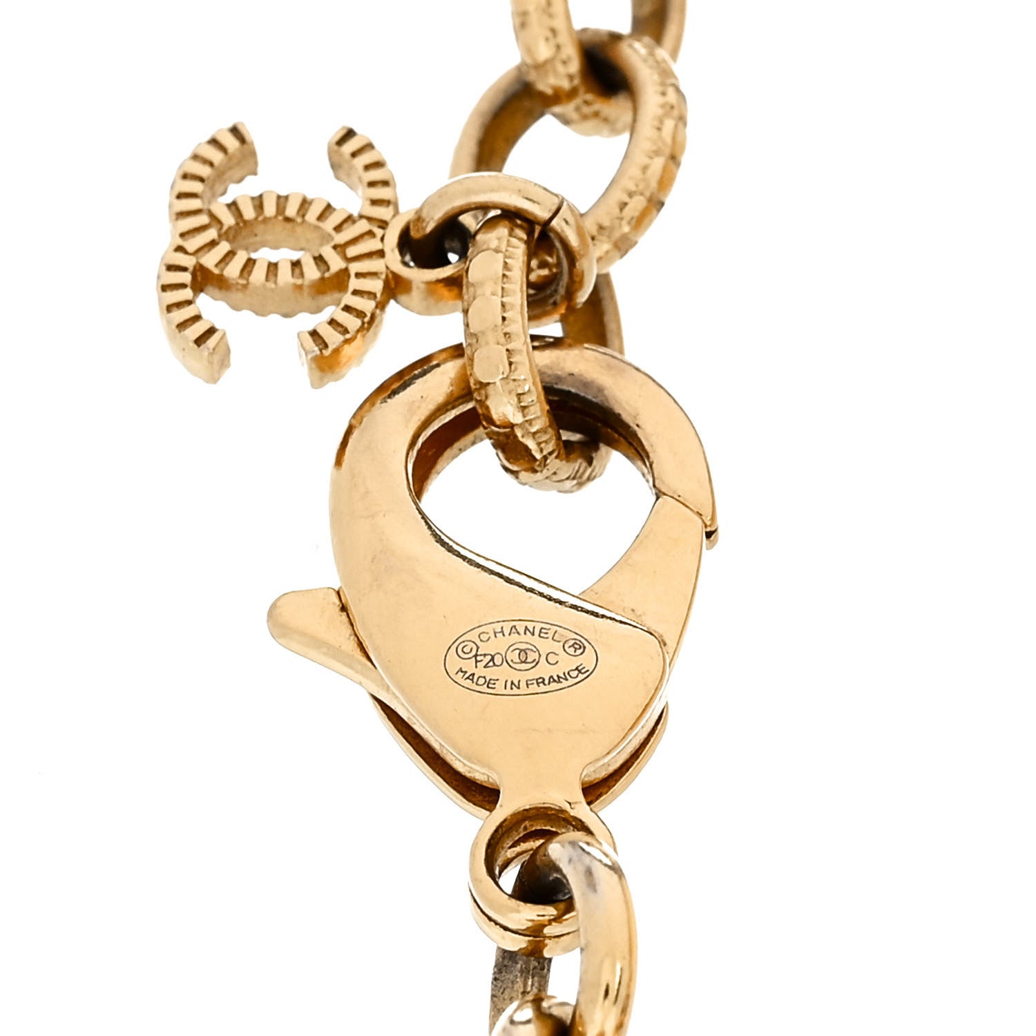 Chanel Metal 31 Rue Cambon Paris ID Chain Bracelet Gold 4 of 4