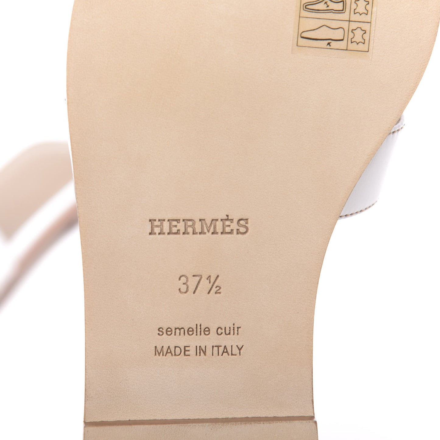 Box Calfskin Oran Sandals 37.5 White
